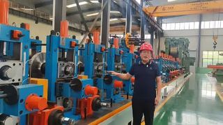 Kare dikdörtgen yuvarlak boru üretimi için ERW Boru Değirmeni Yüksek frekanslı Kaynaklı Boru makinesi