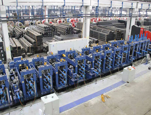 Yüksek hassasiyetli kaynaklı boru Erw Mill boru çapı 150-254mm Çelik boru üretim hattı
